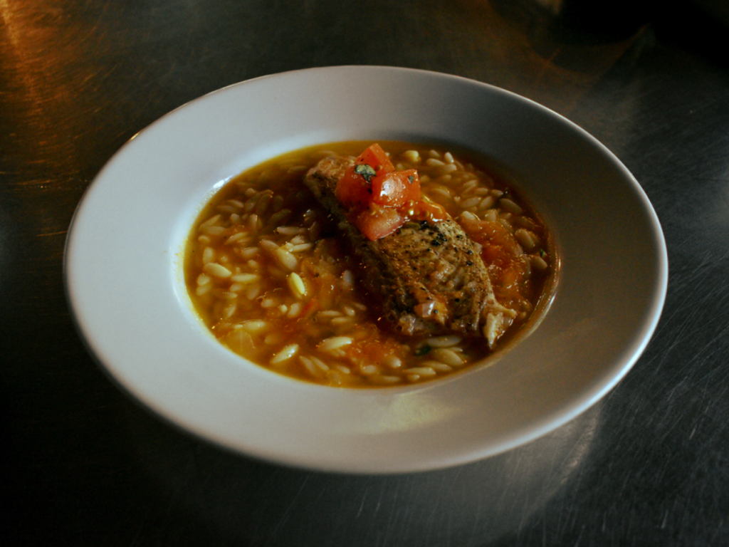 Cooking class made Orzo soup