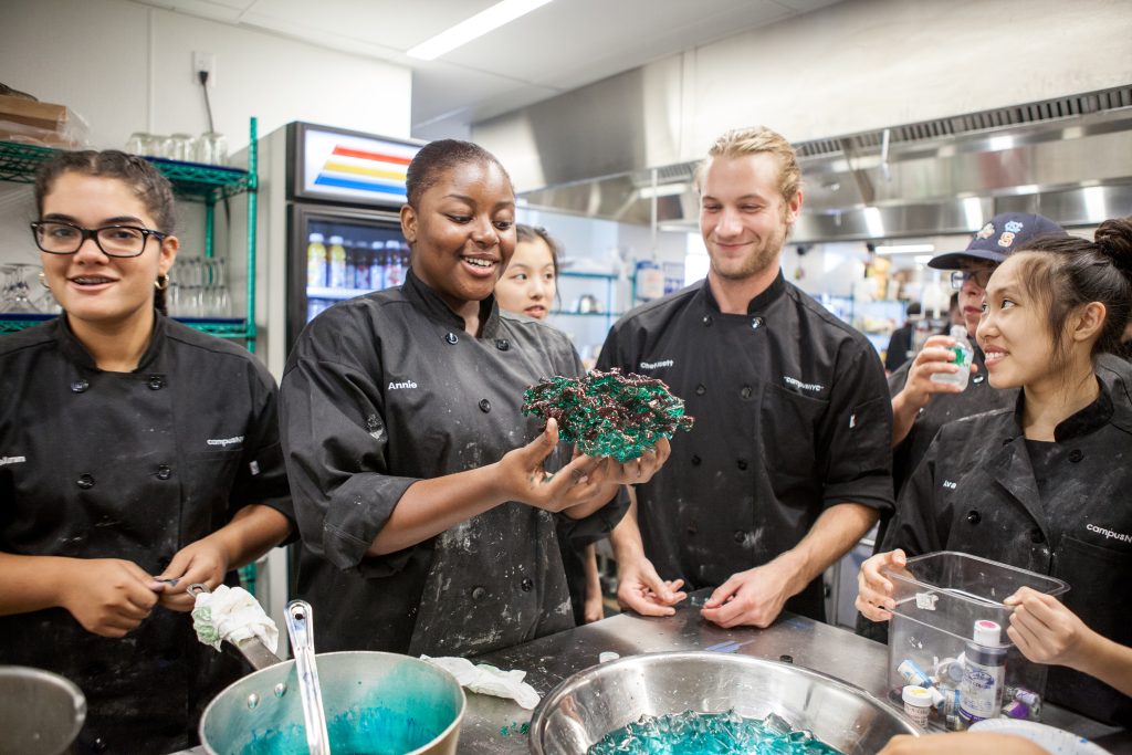 Chef instruction at our NYC Cooking Camp