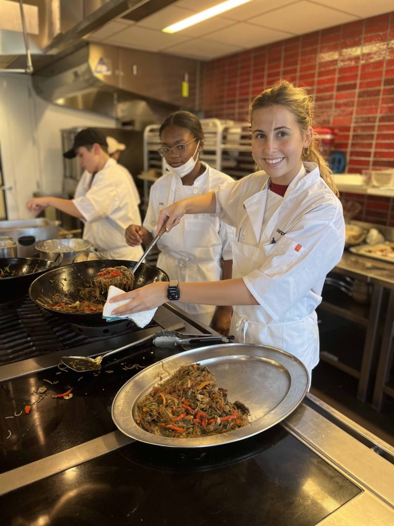 Los Angeles Cooking Camp 2023 girls cook